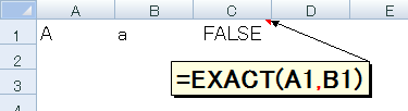 =EXACT(A1,B1)